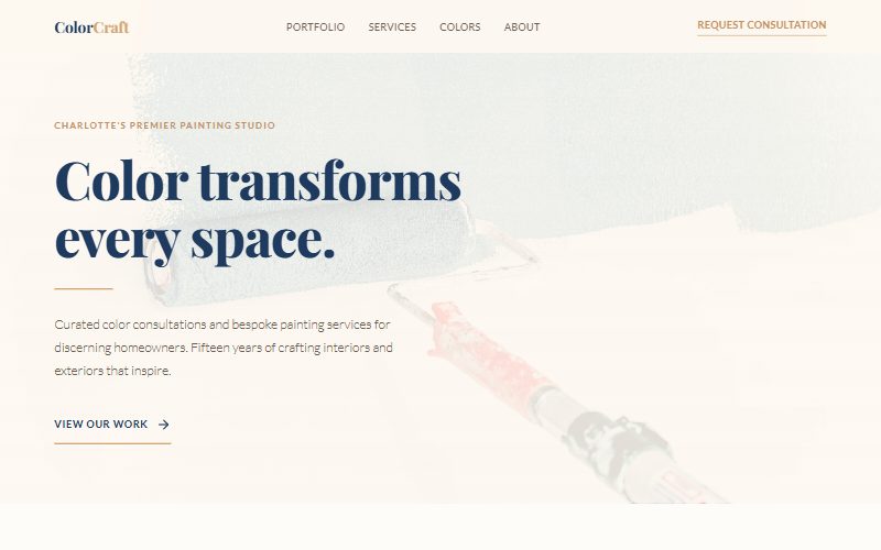 ColorCraft Painters homepage