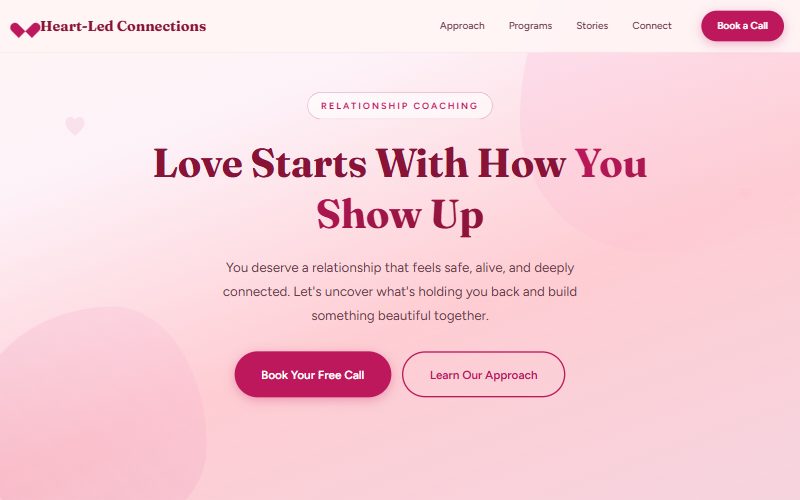 Heart-Led Connections homepage