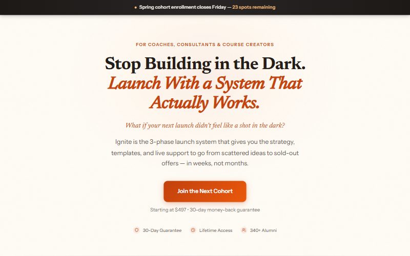 Ignite: The Complete Launch System homepage